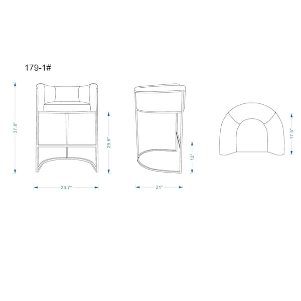 Cosmopolitan Barstool In Cream And Black